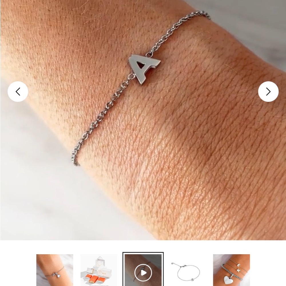 Chic Silver Initial 'A' Bracelet